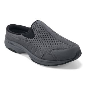 Easy Spirit Women's Travel Time Cushioned Slip-on Clogs, Dark Gray Size 7M